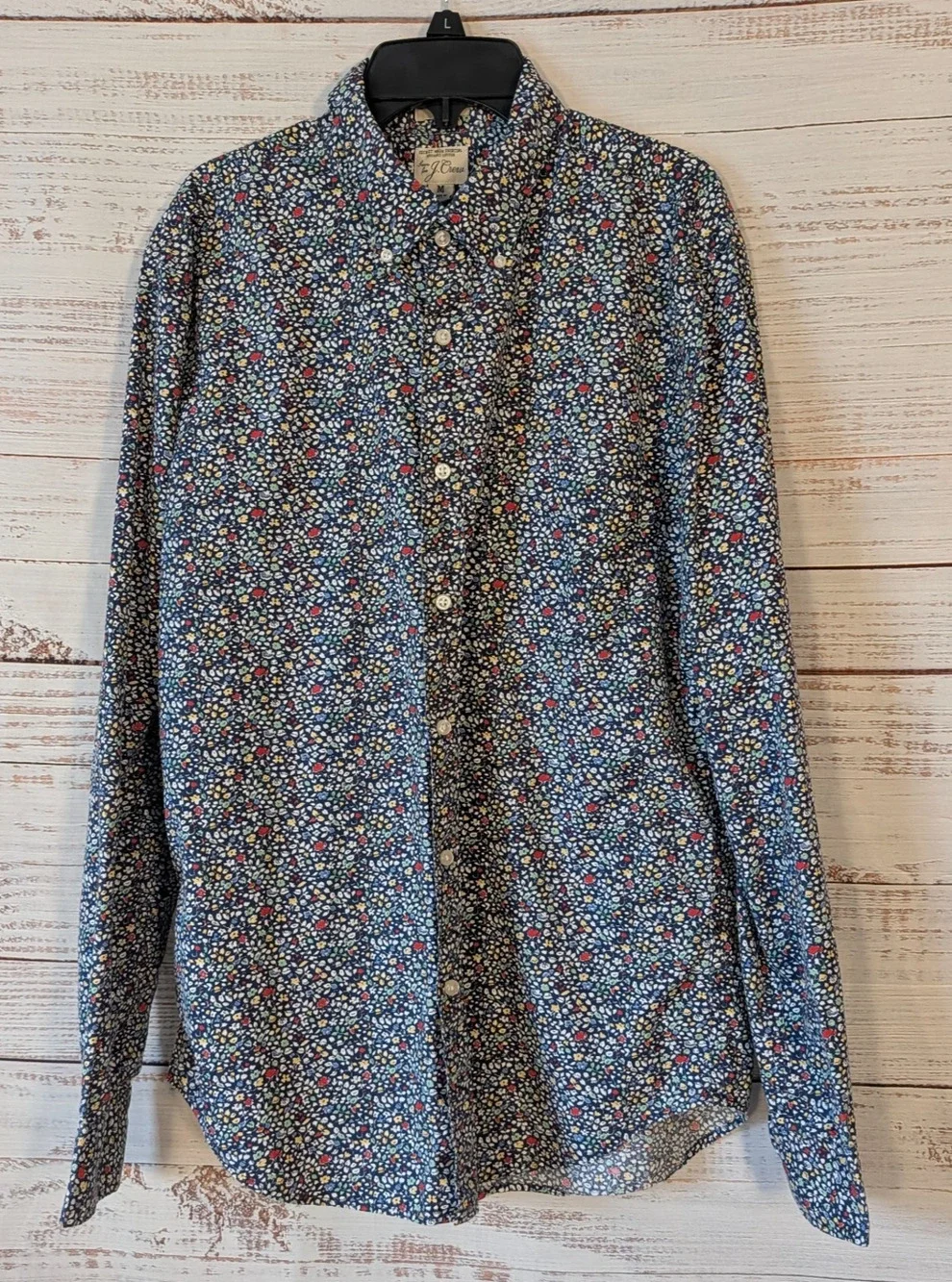 J.Crew Secret Wash Organic Cotton Floral Shirt Medium Liberty Print Micro Ditsy
